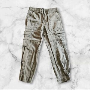 Banana Republic Women’s Petite 2 Cargo Pants Surplus Green HR Tapered Utility